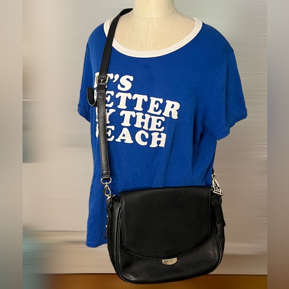 Kate Spade Shoulder Crossbody Black Pebbled Leather Bag - Picture 3 of 13